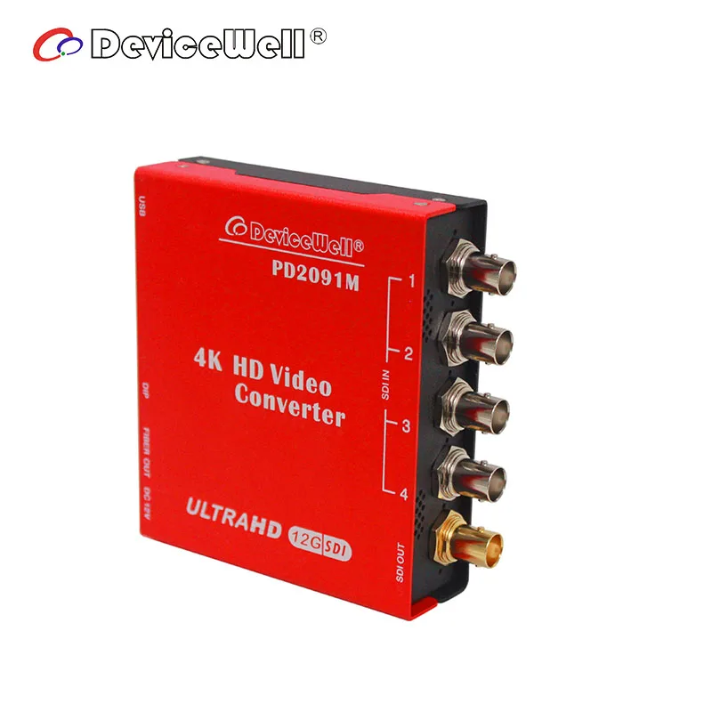 

DeviceWell PD2091M 12G SDI MUX 4K HD Video Converter Transmission Device Optical Fiber