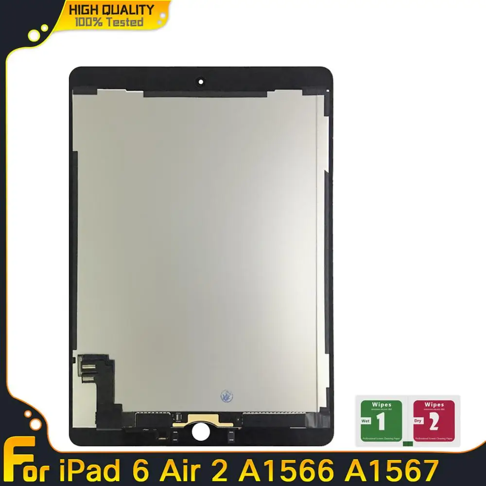 Новинка 100% ЖК планшет для Apple iPad 6 Air 2 A1567 A1566 дисплей сенсорный экран дигитайзер