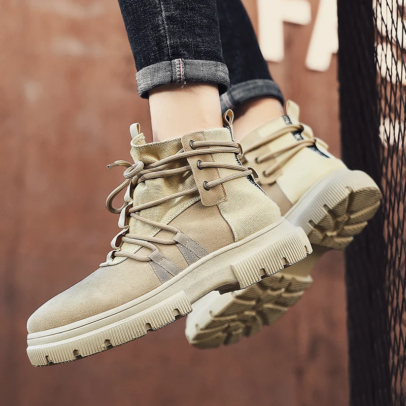 Осень-зима мужские Ботинки Martin в стиле ретро для мужчин Zapatos Erkek Bot повседневная