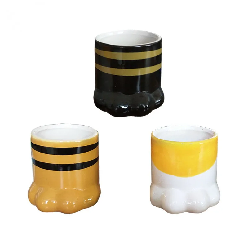 Фарфоровые кружки кошачья лапа кухонная утварь кружка с ложкой для дома офиса