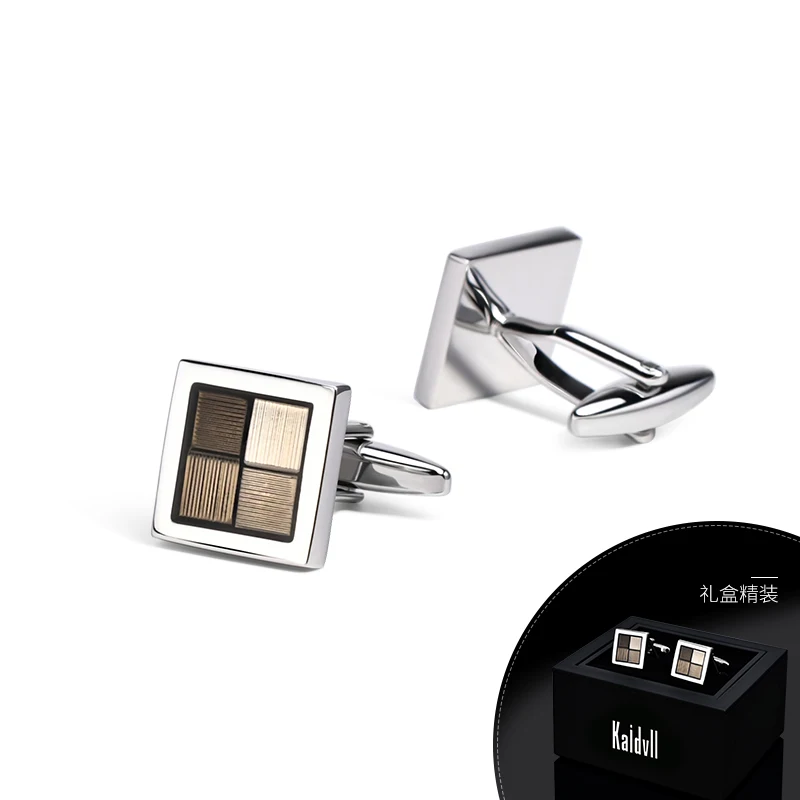 Kaidvll новинка запонки мужские Роскошные синие белые квадратные