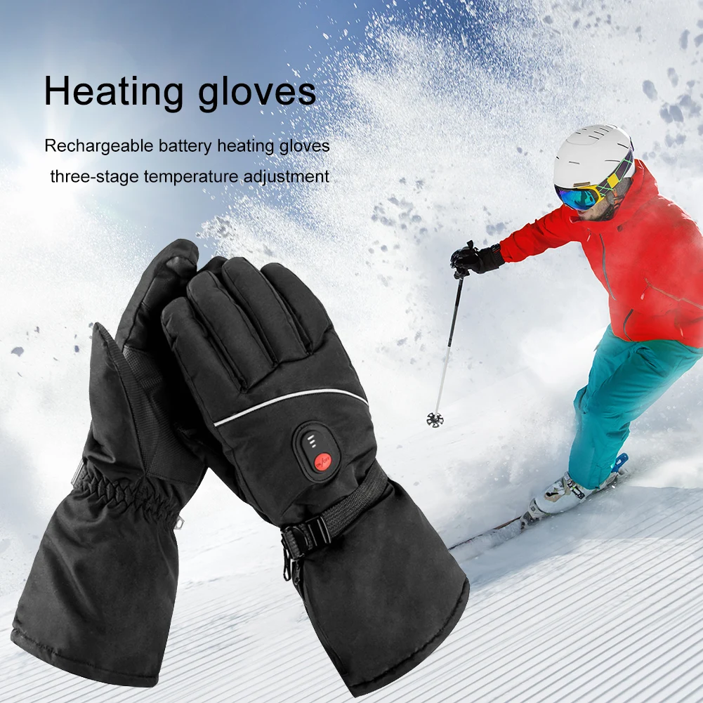 

2pcs Water-resistant Heated Gloves Motorbike Racing Riding Touch Screen Gloves Winter Outdoor Electric Heated Sportwear