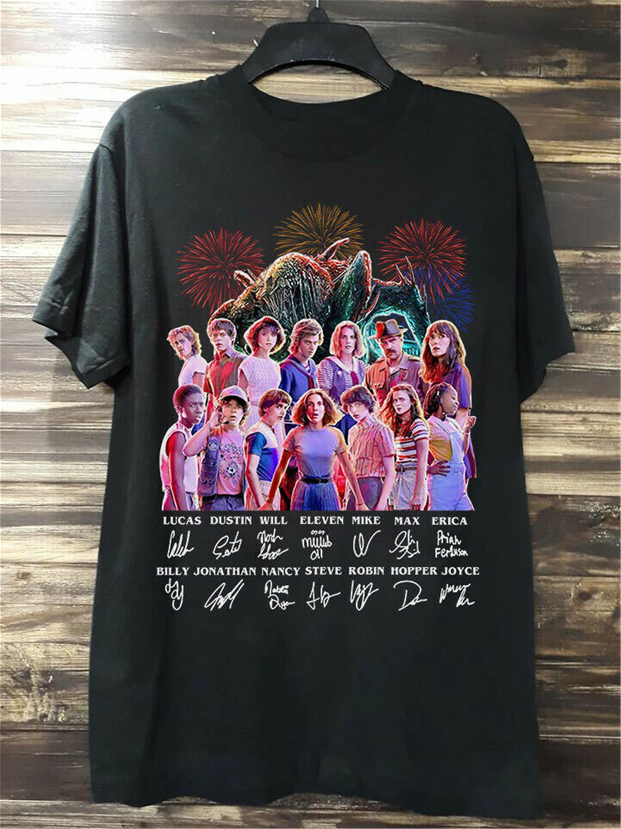 Сезон 3 черная футболка унисекс с надписью странные вещи Бесплатная доставка