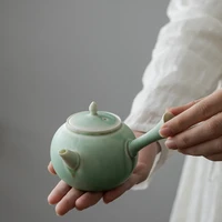 luwu ceramic kyusu green tea kettle chinese tea pot drinkware