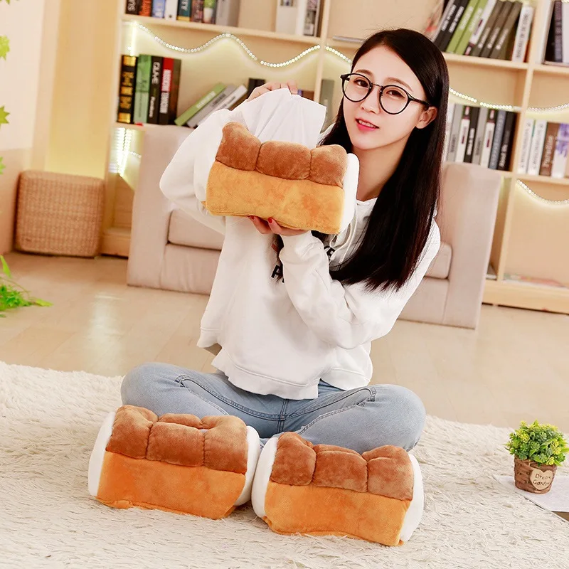 

Imitation bread paper towel cover Plush carton for automobile household Tissue Case tissue box