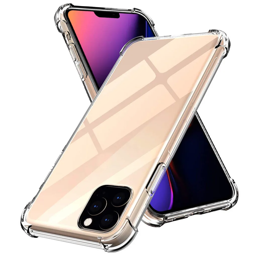 Ouhaobin phone Cases For iPhone 11 Pro Max 6.5 inch Shock Absorption TPU Four Corners Drop Case Cover Cell Phone Accessories