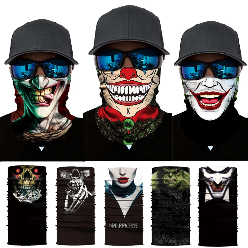 3D бесшовная бандана многофункциональный волшебный тюбик шелковый шарф вампир