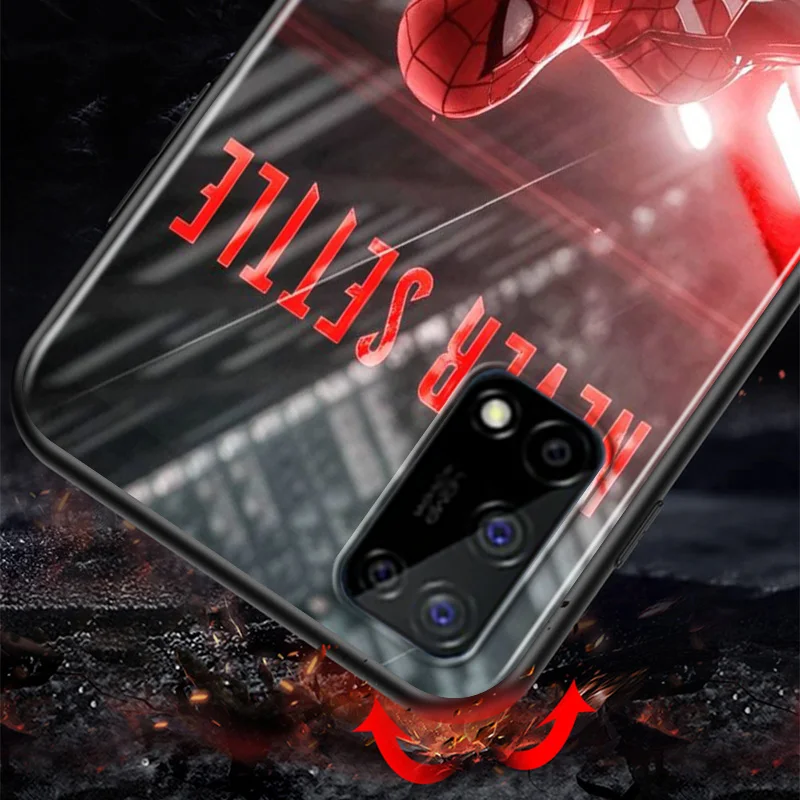 

Marvel Avengers Spider-Man Super Hero For Huawei Honor X10 10X 10i 10 9C 9S 9A 9i 9N 9X Pro 9 Lite TPU Silicone Black Phone Case