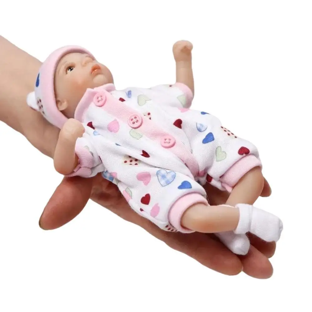 

8 Inches Mini Reborn Doll Soft Real Gentle Vinyl Silicone Gift For Children Birthday Christmas