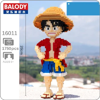 Luffy Balody Naruto Ninja Alrale Doraemon Super Mario Sonic Wario Yoshi Luigi Animal Mini Building DIY Алмазные маленькие блоки игрушка без коробки - Цвет: Luffy