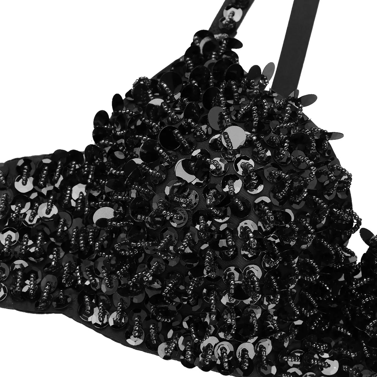 Майка женская летняя с блестками модный пикантный бюстгальтер мягкими чашечками