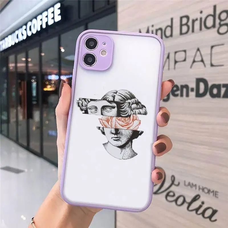 

Mark Sculpture architecture painting Phone Case Matte Transparent for iPhone 7 8 11 12 s mini pro X XS XR MAX Plus cover funda