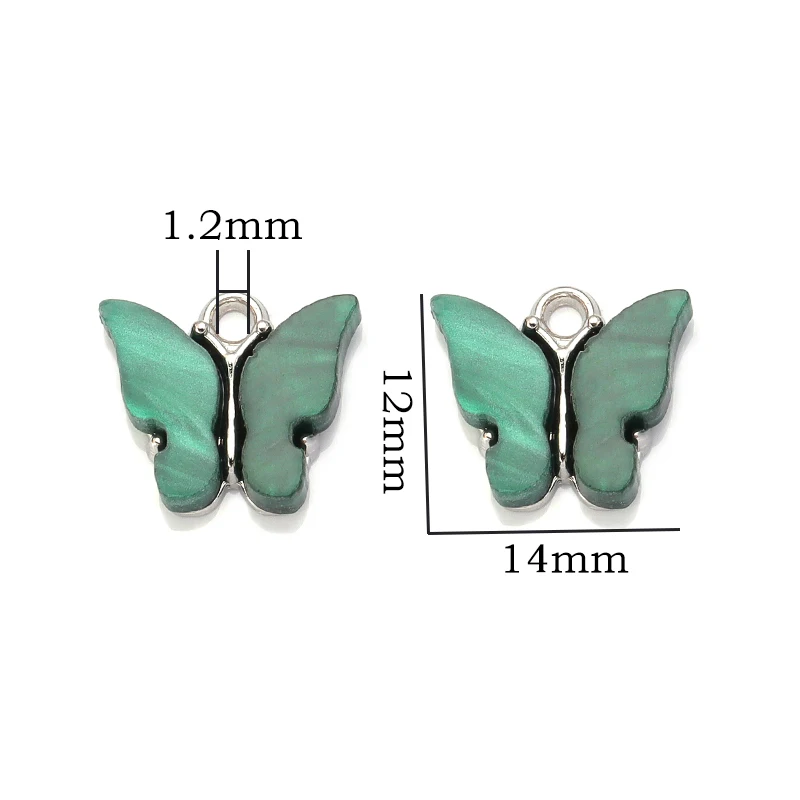 10 шт./партия подвески в виде бабочек