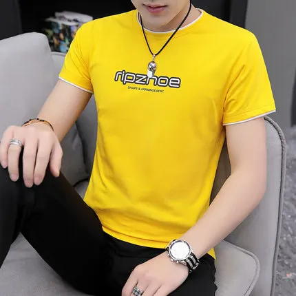 

Men's casual short-sleeved t-shirt wild clothes tide 9527
