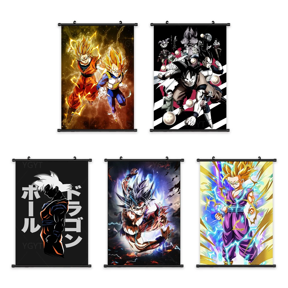 

Wall Art Dragon Ball Hang Painting Goku Poster Bandai Canvas Print Japanese Anime Picture Home Decor Scroll Bedside Background