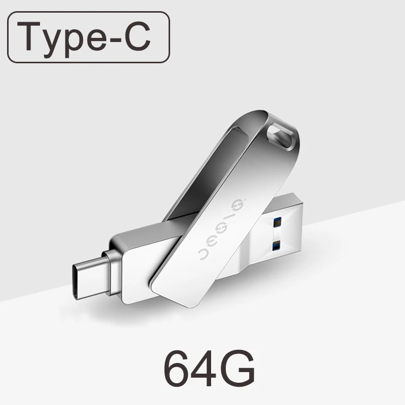 Xiaomi Jesis USB флэш-диск Тип-C, молния, Интерфейс мобильный телефон объем запоминающего устройства расширения 32/64/128 ГБ U диск для телефона, ноутбука - Цвет: Type-C 64G