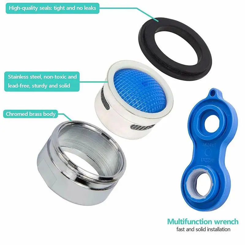 

Kitchen Basin Faucet Aerator Copper Saving Water Air Wrench Cleaner Nozzle Regulators Accessories Net B0W3