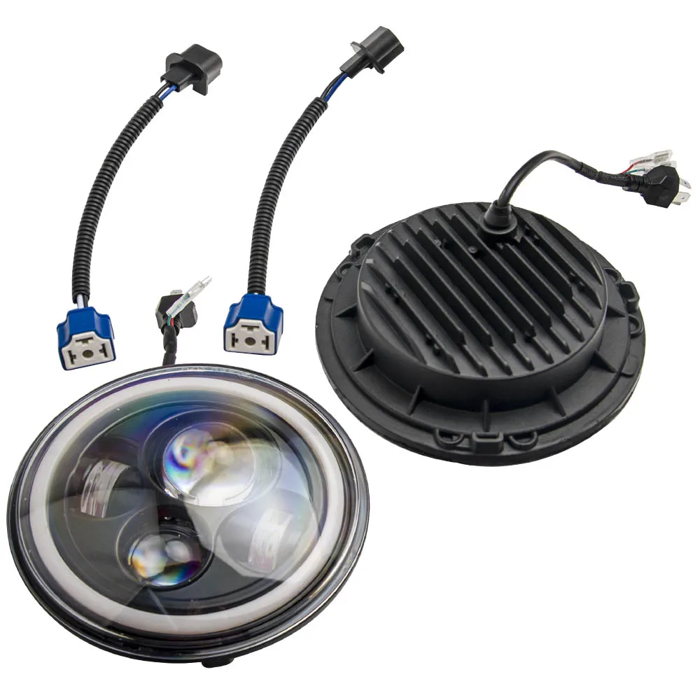 

2pcs Round LED Headlamp Headlights 7 Inch Fit For Jeep Wrangler JK TJ For Hummer Fit For Some 4x4 Truck, 4x4 Off-Road Vehicles