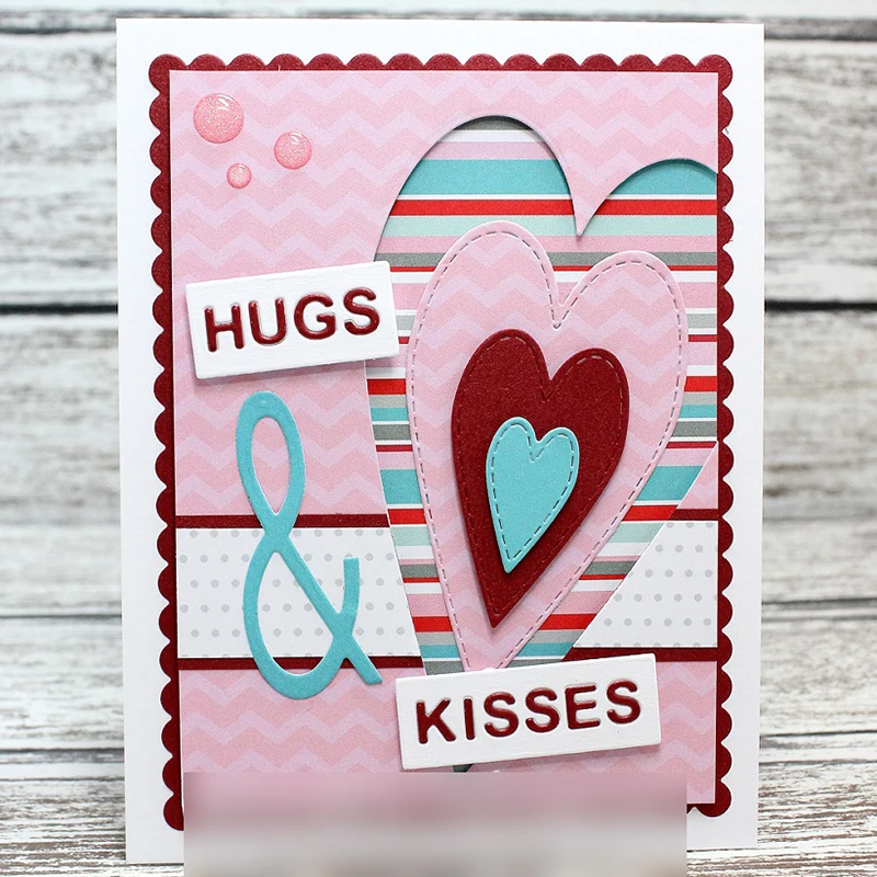 Новинка 2021 г. многослойные металлические Вырубные штампы с рамкой в форме сердца