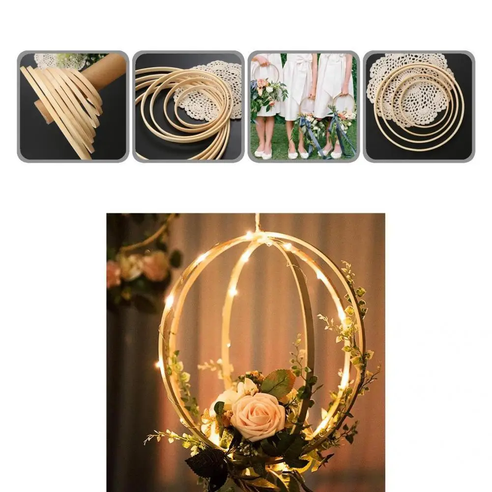 

10Pcs Macrame Ring Special Water-proof Elegant for Outdoor Dream Catcher Ring Hanging Wreath Ring