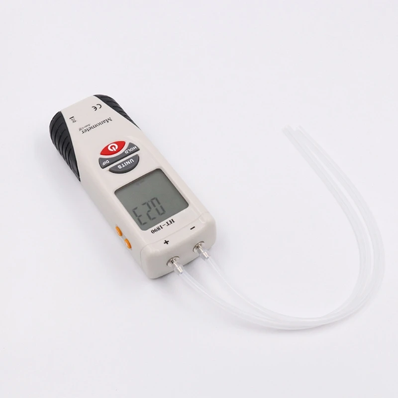 

HT-1890 Digital Manometer Dual Port Air Pressure Meter Pressure Gauge HVAC Gas Tester Differential Pressure Manometer