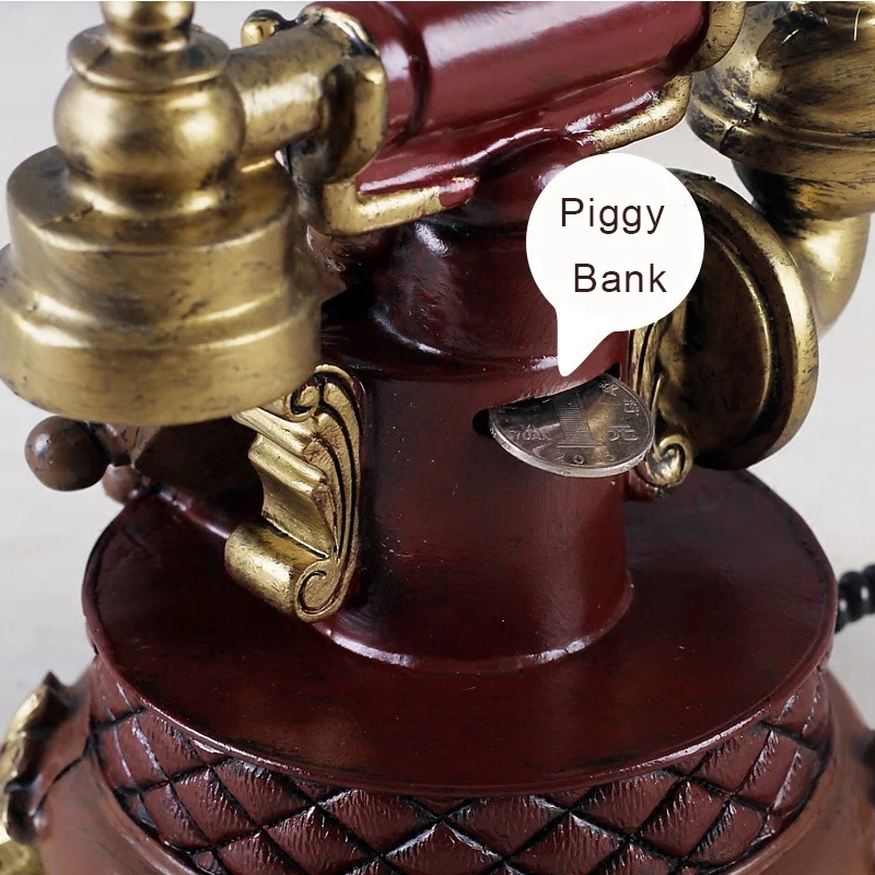 Vintage Book Phone Piggy Bank Home Decor Ornaments Retro Furniture Figurines Miniatures Decoration Crafts Kids Gifts | Дом и сад