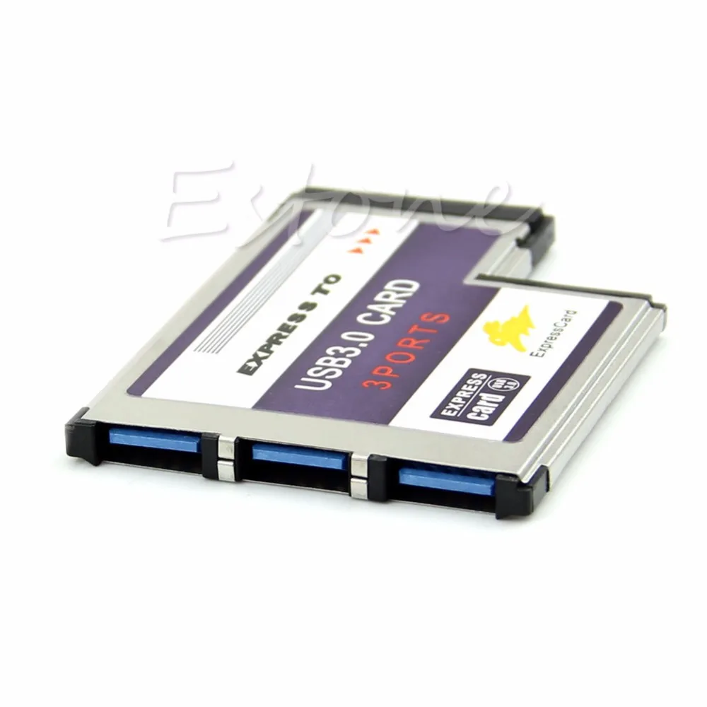 

54mm Express Card 3 Port USB 3.0 Adapter Expresscard for Laptop FL1100 Chip