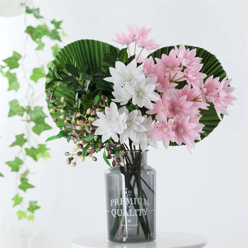 Artificial flower snow lotus home holiday party Christmas decoration wedding arrangement floral head | Дом и сад