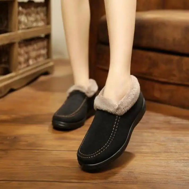 

Winter new hot-selling women's shoes, comfortable and warm snow boots, fashionable all-match round-toe flat-bottom non-slip boot