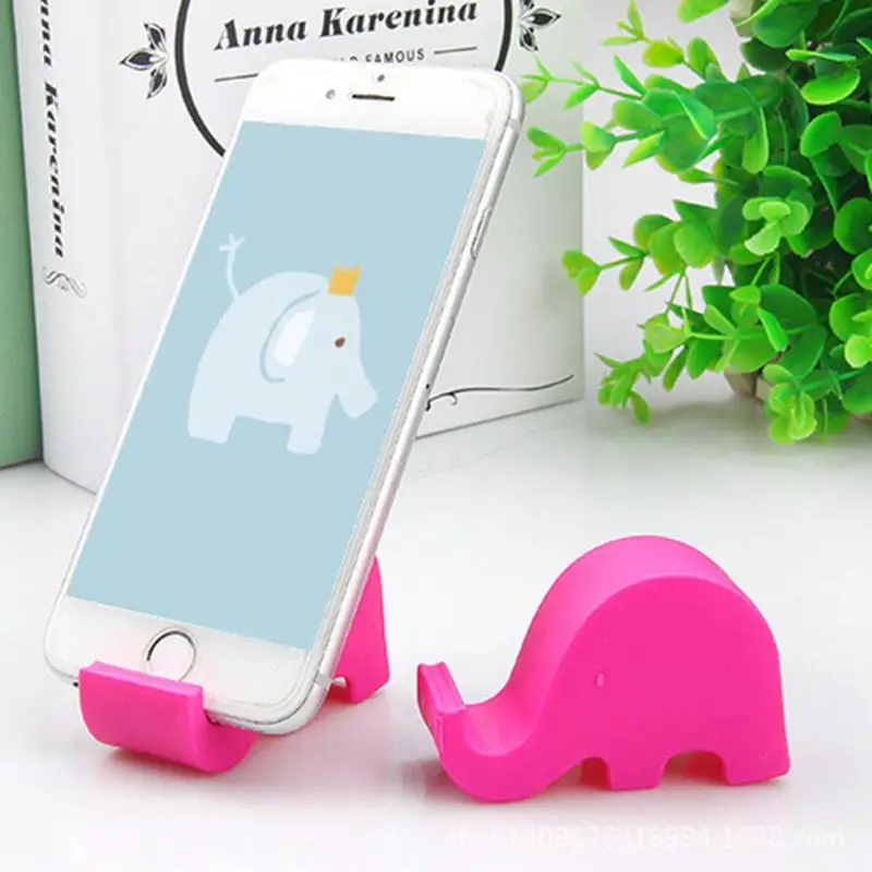 

4Color Universal Mobile Phone Holder Mini Elephant Smart Phone Desktop Mount Stand Phone Holder For Xiaomi Huawei IPhone Samsung