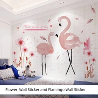 dandelion flowers wall stickers vinyl diy flamingo animals mural decals for living room kids bedroom home decoration accessories