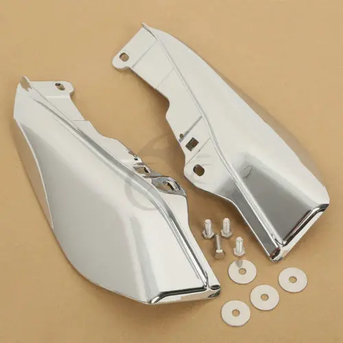 

Chrome Pair Mid-Frame Air Deflectors For Harley-Davidson Touring Models FLHT FLTR FLHX Road King Electra Street Glide Ultra