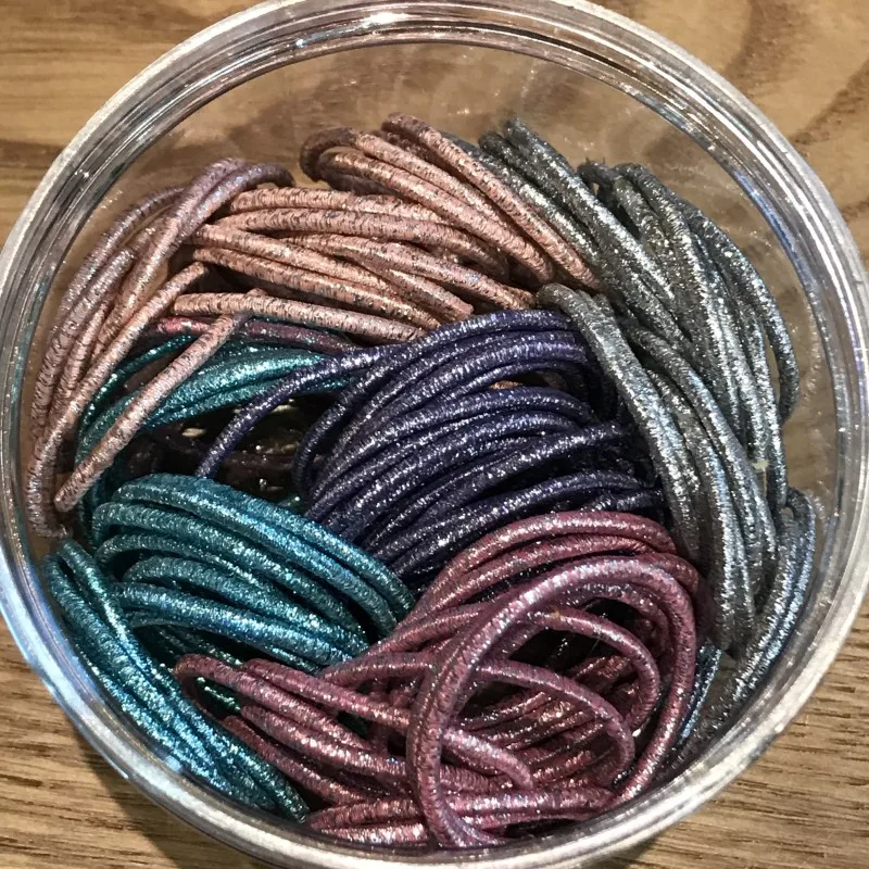 100 шт. блестящие эластичные резинки для волос красочные головные уборы женщин и