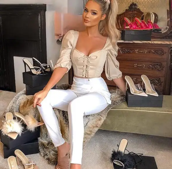 

Cultiseed Women Sexy Strapless Short Tops European Female Fashion Lacing up Bandage Slim Waist Shirts Top Ladies Short Tops