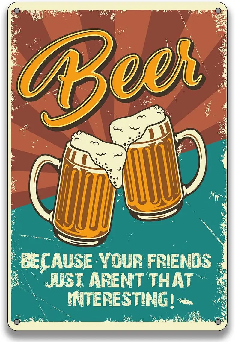 BellowDeer на стену для дома и бара Декор Винтаж металлическая вывеска пива потому что