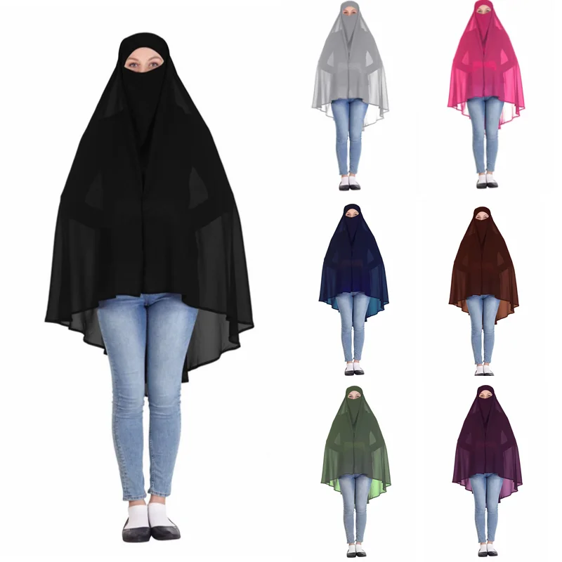 

Muslim Long Khimar Fashion Prayer Garment Hijab Women Ramadan Niqab Burka Islamic Turkey Namaz Musulman Eid Jilbab Djellaba
