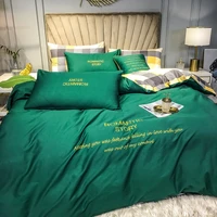 embroidery 40r embroidery four piece set european solid color 1 51 8 bedding autumn and winter four piece set