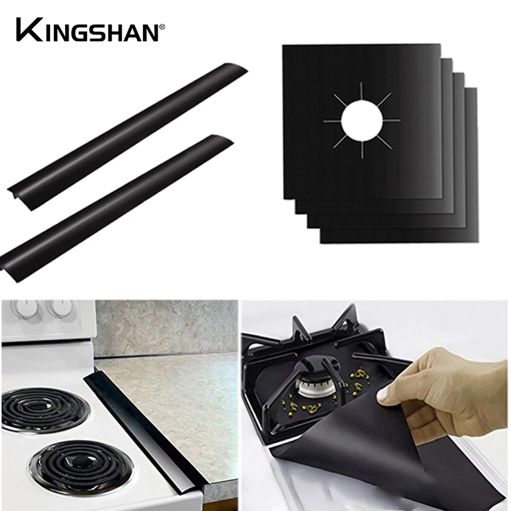 4 шт. антипригарные прокладки для газовой плиты | Дом и сад