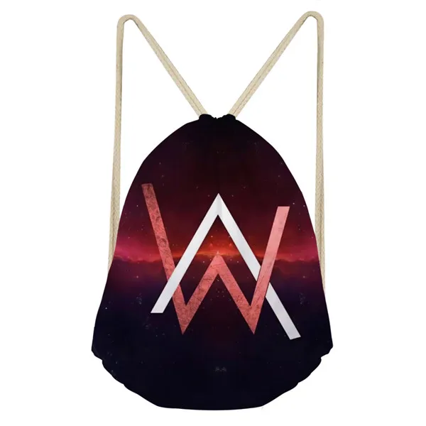 CDZHL800Z3 Thikin Alan Walker, повседневный мешок на завязках, сумка для девочек, дорожный рюкзак для малышей, мягкая женская пляжная сумка со шнурком - Цвет: CDZHL800Z3