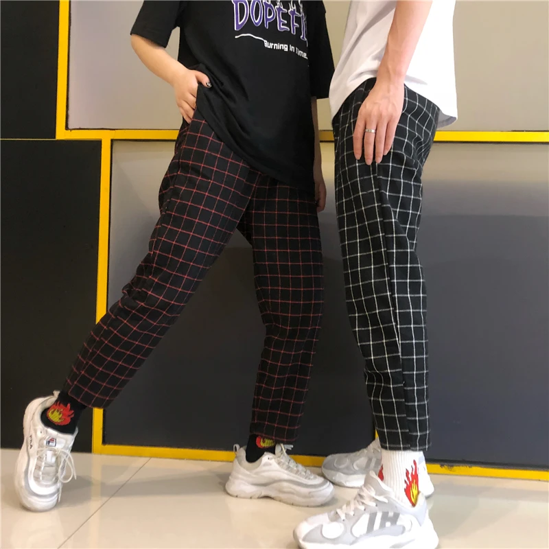 Heydress винтажные лоскутные брюки Харадзюку женские мужские брюки эластичные брюки с высокой талией корейские повседневные Прямые брюки