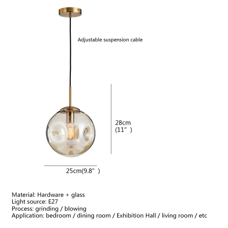Простой подвесной светильник Hongcui в скандинавском стиле современные