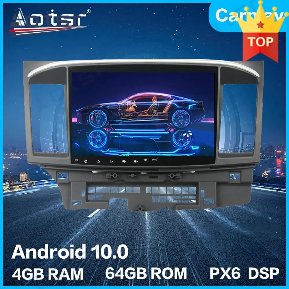 Автомобильный мультимедийный плеер Aotsr Android 10 0 4 + 64 ГБ GPS навигация для Mitsubishi Lancer EVO