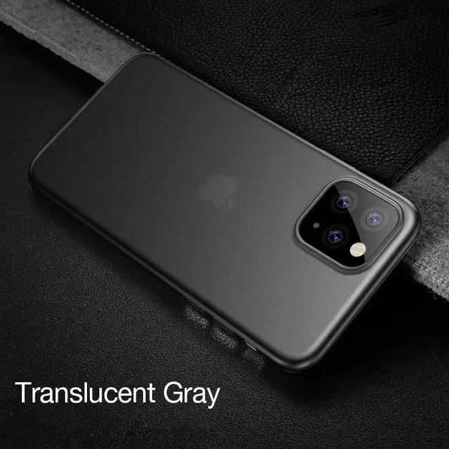 Translucent Gray Чехол CAFELE PP для iphone 11 pro max x, Ультра Тонкие Матовые чехлы для Apple iphone 11 pro, модная задняя крышка - Цвет: Translucent Gray