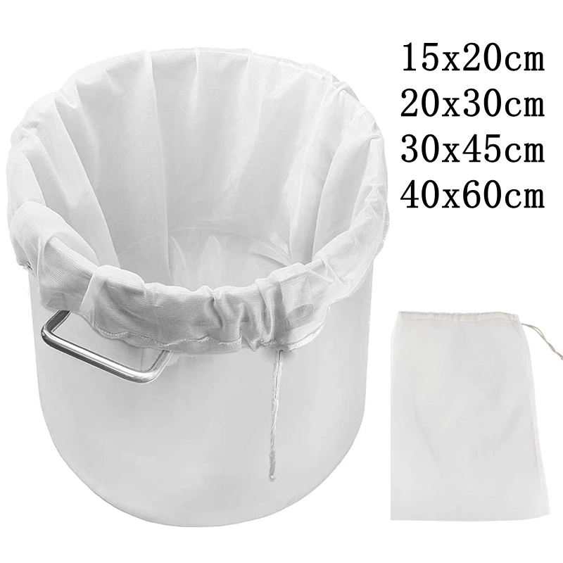 

Beer Homebrew Filter Bag for Brewing Reusable Kitchen Food Filter Bags Strainer Fine Mesh Bag for Beer Nut Milk Juice Filters