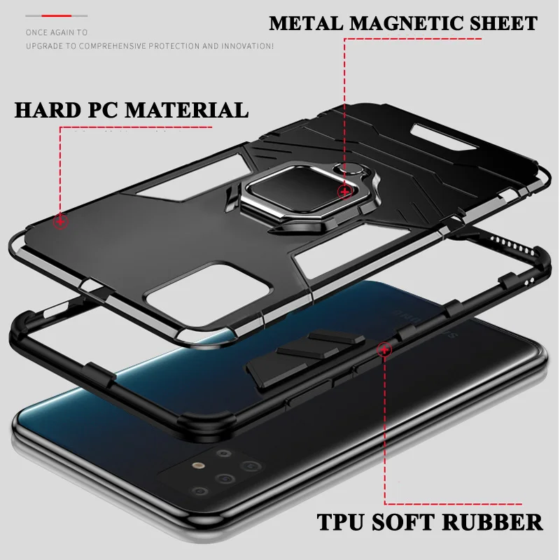 

Shockproof Armor Case For Samsung A51 A71 Phone Cover for Galaxy S21 Plus S20 FE A12 A31 A50 A70 A30S A21S A52 A72 M21 M31 Case