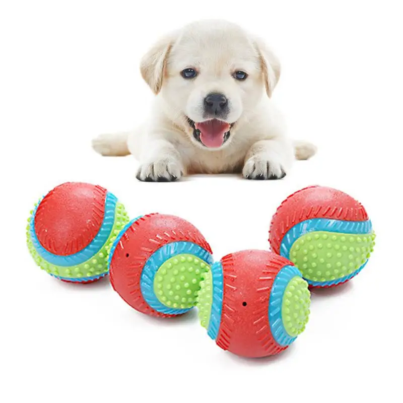 

Pet Dog Toy Rubber Ball 8cm Bite-resistant Beef-flavored Elastic Ball To Prevent Dog From Destroying Things Dogs Training Supply