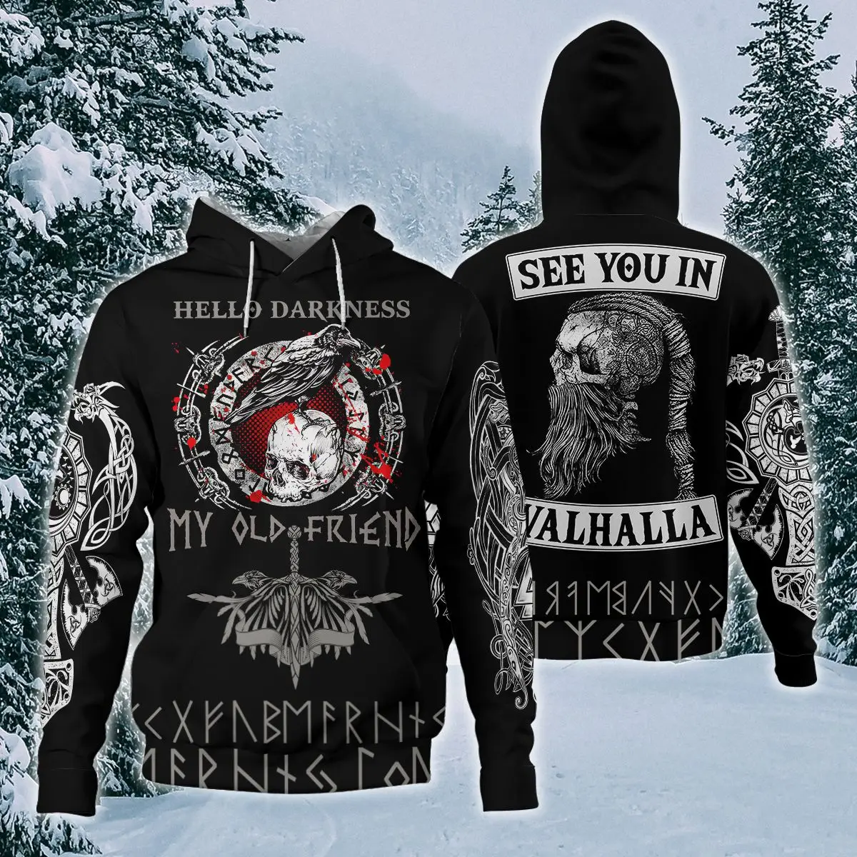 

Viking My Old Friends 3D Printed Hoodies zipper hoodie women For men Halloween Pullover Christmas Sweatshirts Cosplay Costume