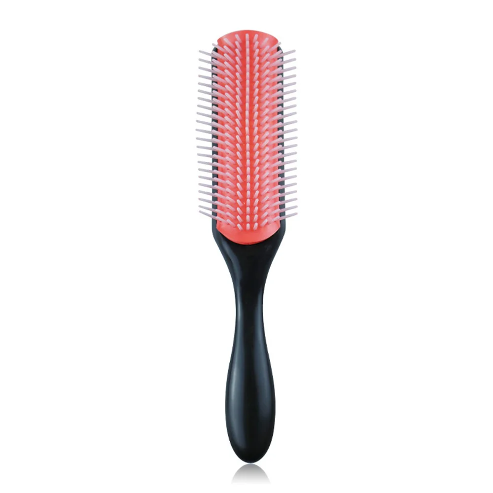 

Hair Comb 9-Row Detangling Hair Brush Rat Tail Comb Styling Hairbrush Straight Curly Wet Hair Scalp Massage Brush Women