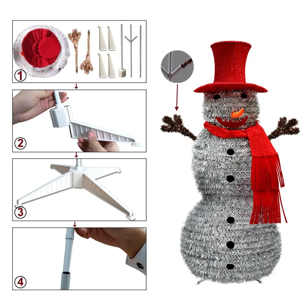 Рождественская елка Складная искусственная мишура с блестками всплывающая