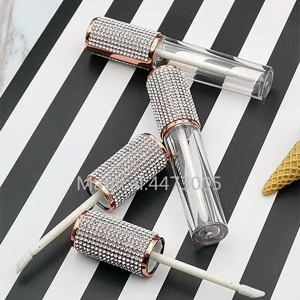 Круглые тюбики для блеска губ прозрачные пластиковые контейнеры высокого